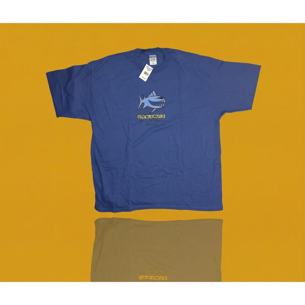 NWT Royal Caribbean "Stylin" Fish T-Shirt Blue - Size 2XL - Vintage Cruise Wear